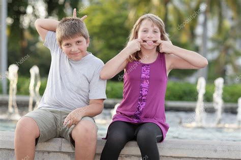 Kids Making Funny Faces — Stock Photo © Felixtm 4149365