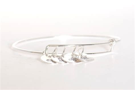 friendship bracelet personalized charm bangle initials bangle