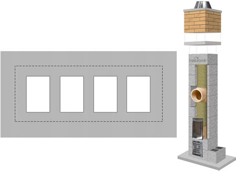 System kominkowy Bestkomin Płyta Wspornikowa W4 Pod Klinkier Komin