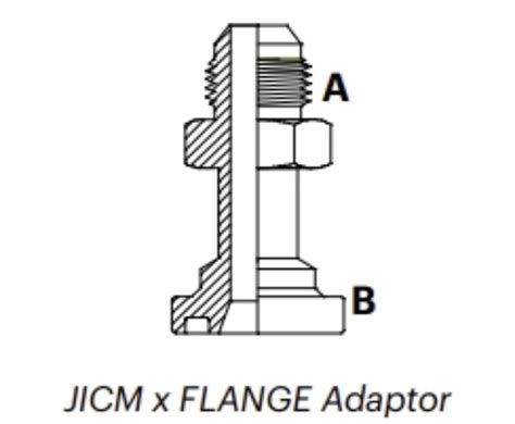 JF1M JICM X FLANGE Adaptor MJ Hydraulic Pty Ltd