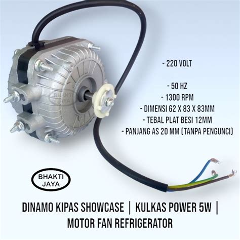 Jual Dinamo Kipas Showcase Kulkas Power 5W Motor Fan Refrigerator