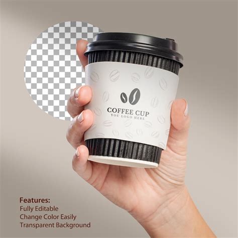 Premium Psd Hand Holding Coffee Cup Mockup