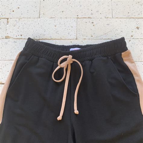 Conjunto Moletinho Manga Longa Recortes Preto E Nude Dondoca Moda Feminina