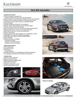 Ficha técnica Mercedes Benz GLA200 PDF