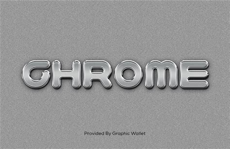 Chrome Metal Text Effect