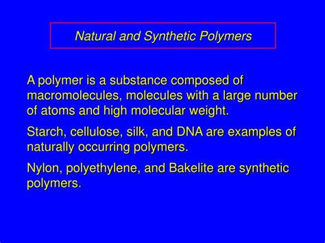 PPT - Chapter 29 Synthetic Polymers PowerPoint Presentation, free ... 