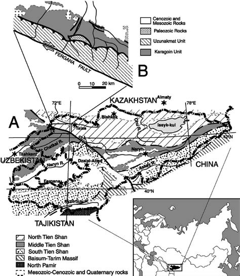 A Location Of The Main Geological Domains Within The Tien Shan Belt