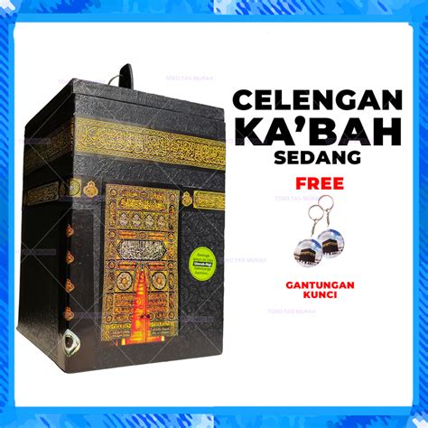 Jual CELENGAN KABAH KUNCI SEDANG Premium Miniatur Ka Bah Kakbah Buka