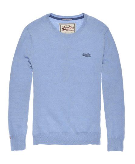 Mens Orange Label Crew Neck In Dolly Blue Superdry