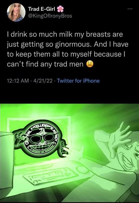 Tad E Girl I Drink So Much Milk My Breasts Are Just Getting So Ginormous And I Have To Keep