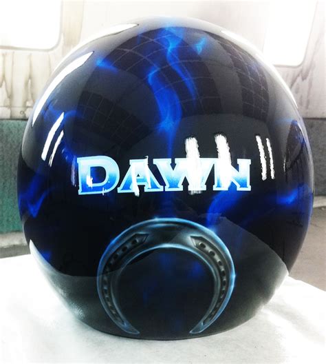 Custom Airbrushed Half Shell Helmet Blue True Fire Dawn — Dallas