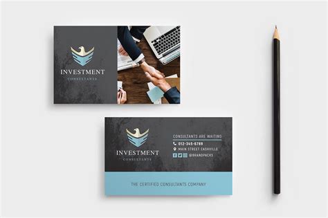 Investment Consultant Business Card Template BrandPacks