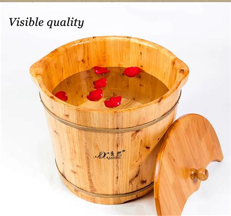 Cedar Wood Foot Spa Tub For Foot Soaking Feet Bucket Footbath Bucket Wooden Foot Bath Barrel