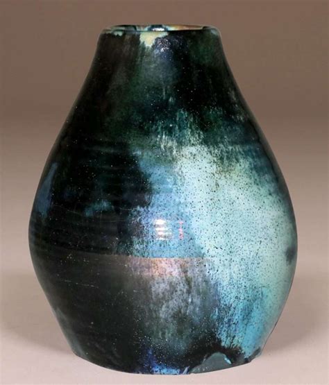 California Historical Design Pewabic Pottery Iridescent Vase C1910