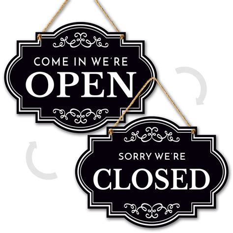 Snapklik.com : Open Closed Signs For Business - 11x8 Dibond Double