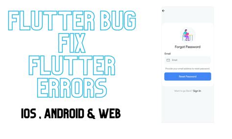 Fix Bugs And Errors In Flutter App Flutter Bug Fix Flutter Fix By