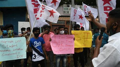 Protests Against Neet In Chennai The Hindu