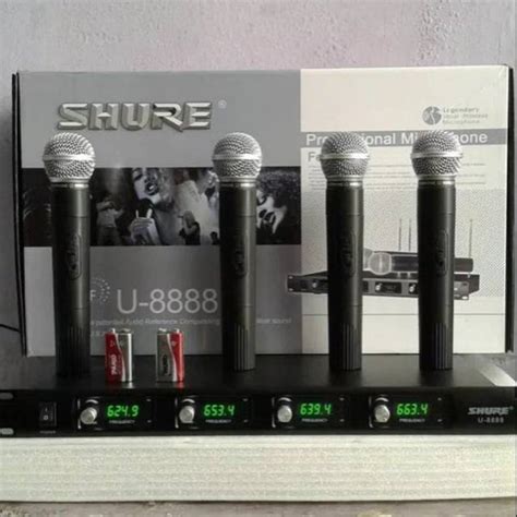 Jual Microphone Mikrofon Wireless Shure U U Buah Mic Di