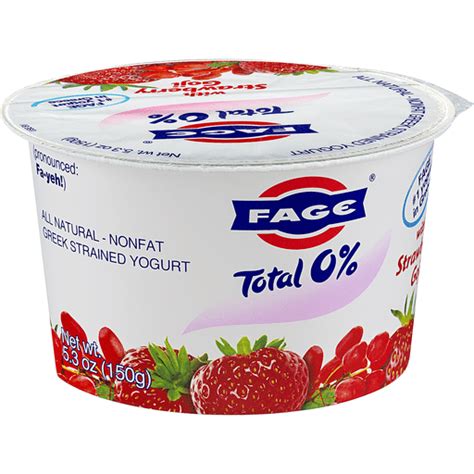 Fage Total 0 Nonfat Greek Strained Yogurt With Strawberry Goji Greek