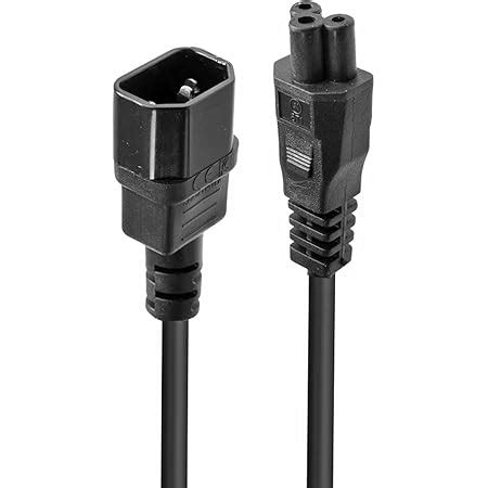 Amazon LINDY 1 M Iec C14 To Iec C5 Cloverleaf Power Lead Extension