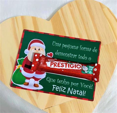 Cartão Chocolate Prestígio Natal 10 Unidades Elo7