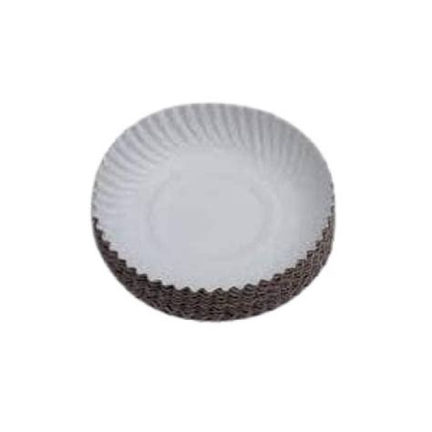 Inch Size Round Shape Plain Disposable Paper Plate For Events And