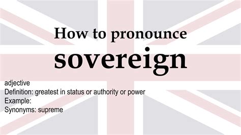 How To Pronounce Sovereign Meaning Youtube