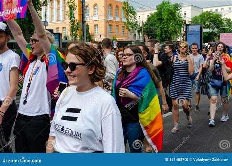 Kiev Ucraina Giugno Marzo Di Uguaglianza Marzo Kyivpride Di