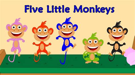 Five Little Monkeys Jumping On The Bed Children Nursery Rhymes 2019