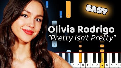 Pretty Isn T Pretty Olivia Rodrigo Piano Lesson Easy YouTube