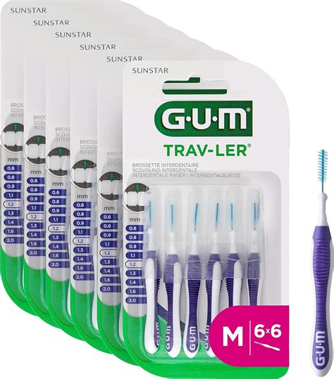 Gum Trav Ler Professional Interdental Brushes Bristles With