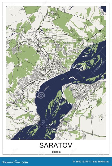 map   city  saratov russia stock illustration illustration  cartography location