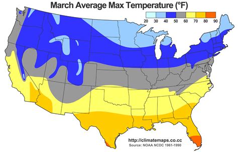 Average Temperature Map Of Us - Map