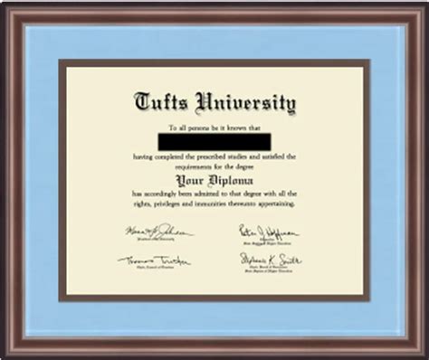 Tufts University Diploma Frame Etsy