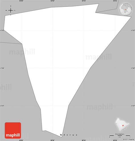 Gray Simple Map of Kabale Municipality