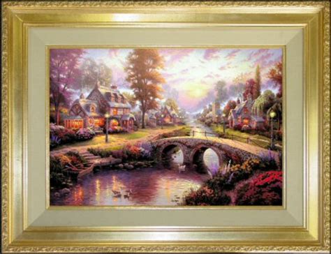 Sunset On Lamplight Lane Thomas Kinkade X Gallery Proof G P Limited