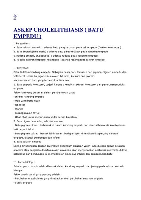 Askep Batu Empedu