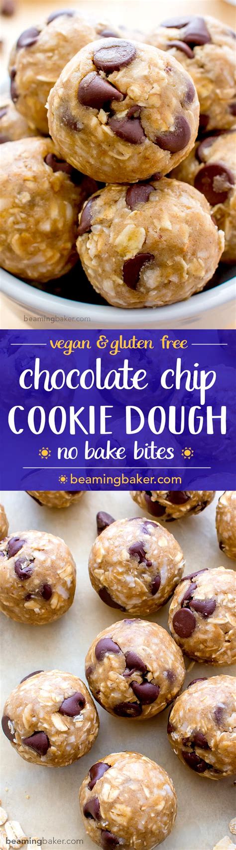 Chocolate Chip Cookie Dough Bites Vegan Gluten Free Beaming Baker