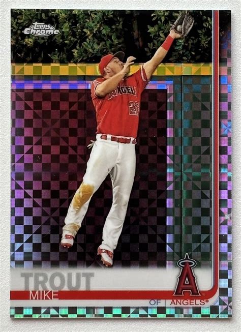 Mike Trout Topps Chrome Baseball X Fractor Parallel Anaheim