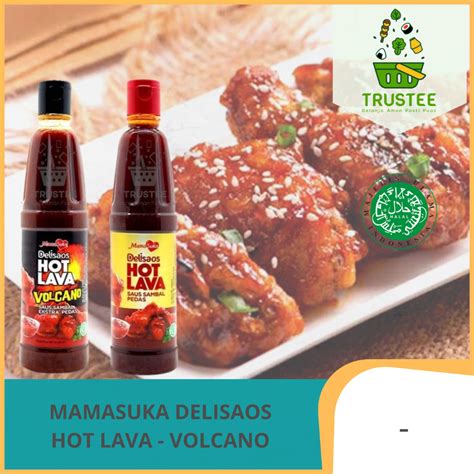 Jual Mamasuka HOT LAVA VOLCANO Delisaos Gr Saus Sambal Pedas HALAL Shopee Indonesia