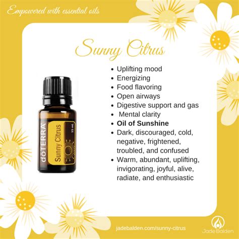 Sunny Citrus Sunshine Essential Oil Blend Jade Balden