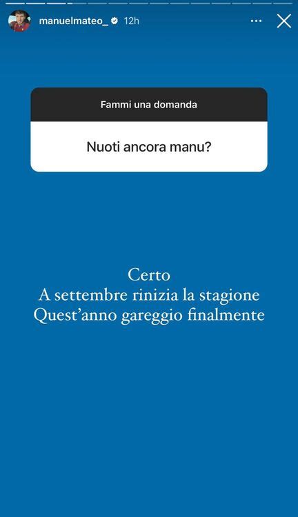 Gf Vip Manuel Bortuzzo Annuncia Il Ritorno Alle Gare E Svela Come Sta