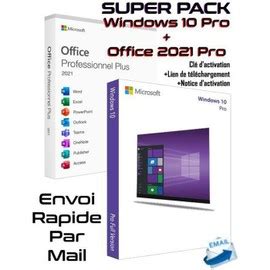 SUPER Pack Windows 10 + Office 2021 Pro à Télécharger | Rakuten