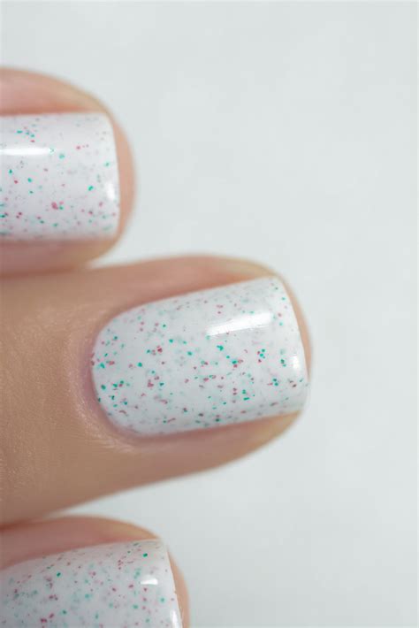 Ilnp Christmas Cookie Creamy White Speckled Nail Polish