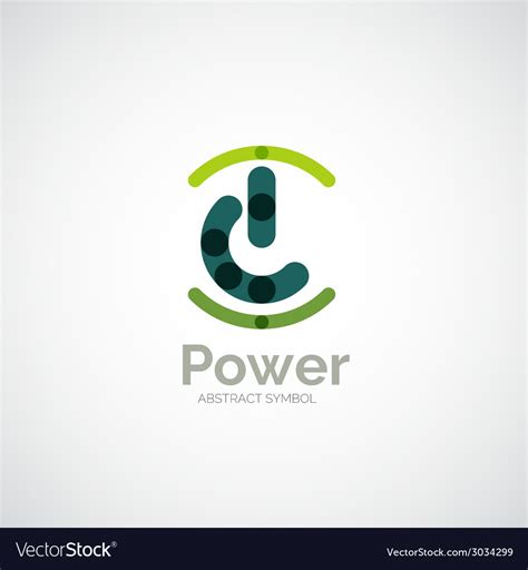 Power button logo design Royalty Free Vector Image