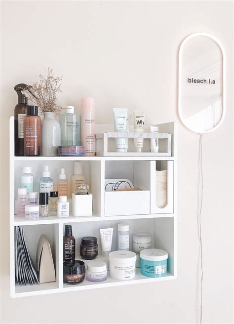 Multi Use White Skincare Organizer Bleach LA Furnishings Bathroom