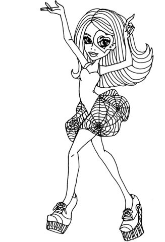 Monster High Operetta Doll Coloring Page Free Printable Coloring Pages