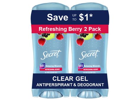 Secret Fresh Clear Gel Antiperspirant Deodorant For Women Berry