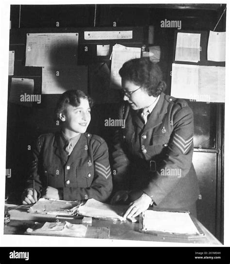 Sergeants Witherow And Macdonald Sgt Joyce Witherow Seated Checks Over Indents Many And Varied