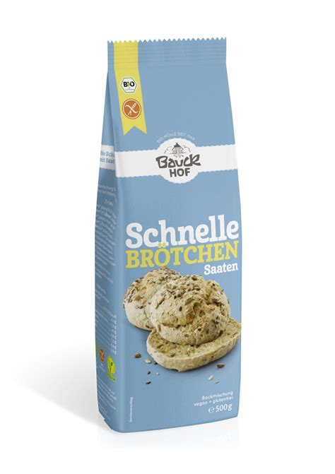 Bauckhof Schnelle Brötchen Saaten glutenfrei Bio 4015637009025